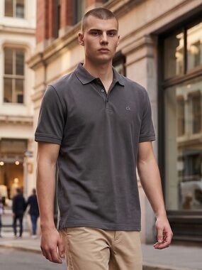 Calvin Klein Collection Khaki Polo Shirt